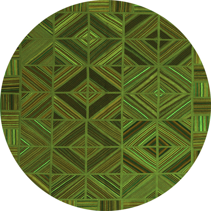 Machine Washable Southwestern Green Country Area Rugs, wshcon2640grn