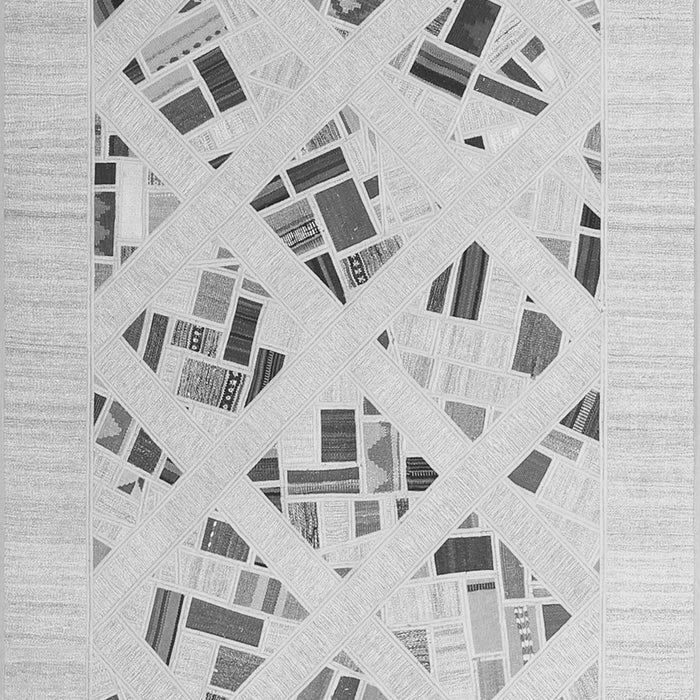 Solid Gray Modern Rug, con2641gry