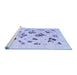 Sideview of Machine Washable Solid Blue Modern Rug, wshcon2641blu