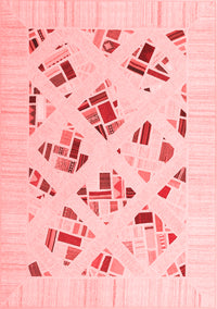 Solid Red Modern Rug, con2641red