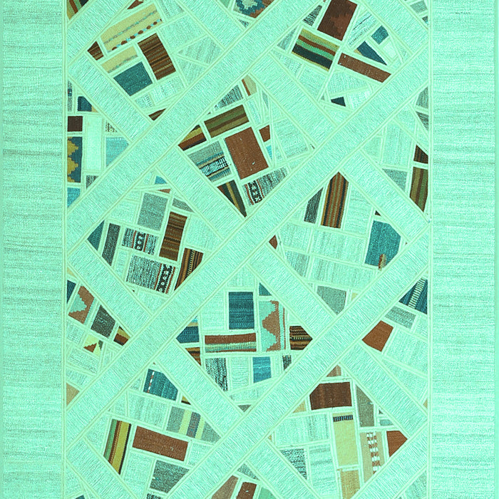 Solid Turquoise Modern Rug, con2641turq