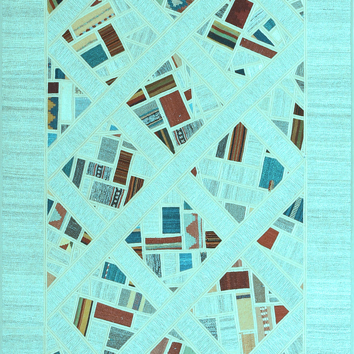 Solid Light Blue Modern Rug, con2641lblu