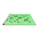 Sideview of Machine Washable Solid Emerald Green Modern Area Rugs, wshcon2641emgrn
