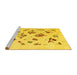 Sideview of Machine Washable Solid Yellow Modern Rug, wshcon2641yw
