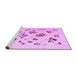 Sideview of Machine Washable Solid Purple Modern Area Rugs, wshcon2641pur