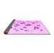 Sideview of Solid Purple Modern Rug, con2641pur