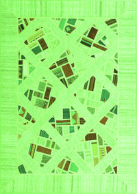 Solid Green Modern Rug, con2641grn