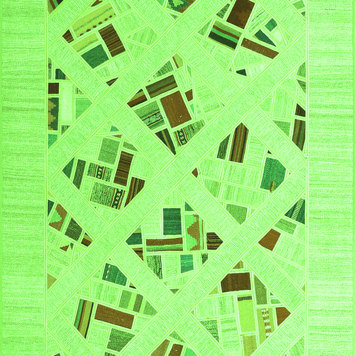 Solid Green Modern Rug, con2641grn