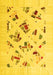 Machine Washable Solid Yellow Modern Rug, wshcon2641yw