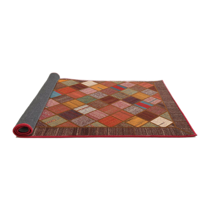 Thickness of Contemporary Rust Pink Modern Rug, con2642