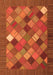 Serging Thickness of Machine Washable Abstract Orange Contemporary Area Rugs, wshcon2642org