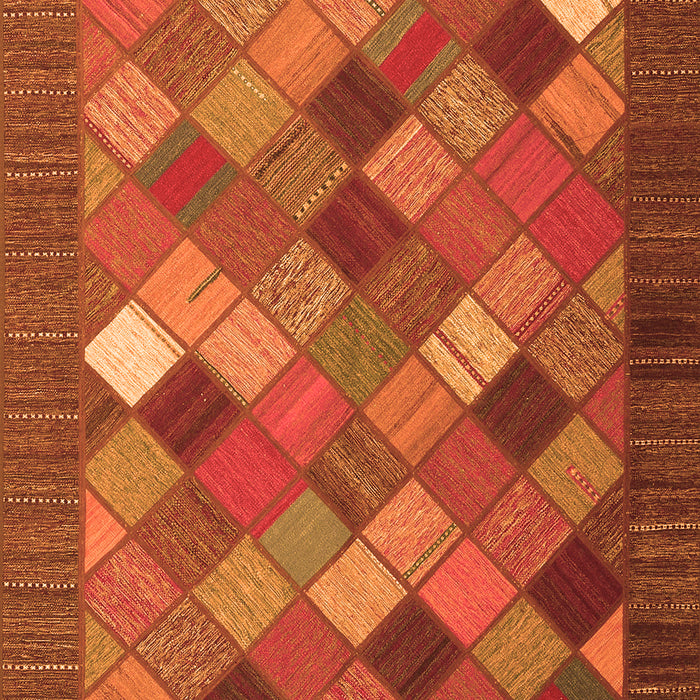 Serging Thickness of Machine Washable Abstract Orange Contemporary Area Rugs, wshcon2642org