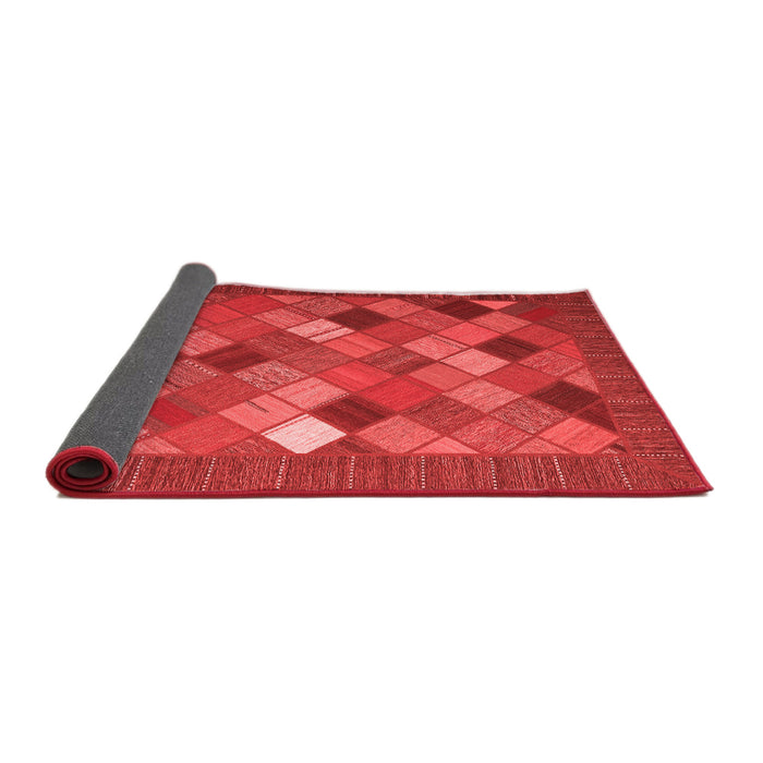 Abstract Red Contemporary Area Rugs