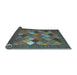 Sideview of Abstract Light Blue Contemporary Rug, con2642lblu