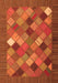 Abstract Orange Contemporary Rug, con2642org