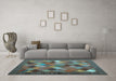 Machine Washable Abstract Light Blue Contemporary Rug in a Living Room, wshcon2642lblu
