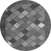 Square Abstract Gray Contemporary Rug, con2642gry