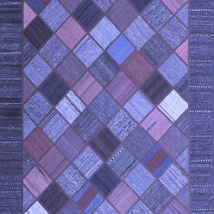 Abstract Blue Contemporary Rug, con2642blu