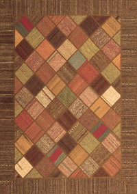 Abstract Brown Contemporary Rug, con2642brn