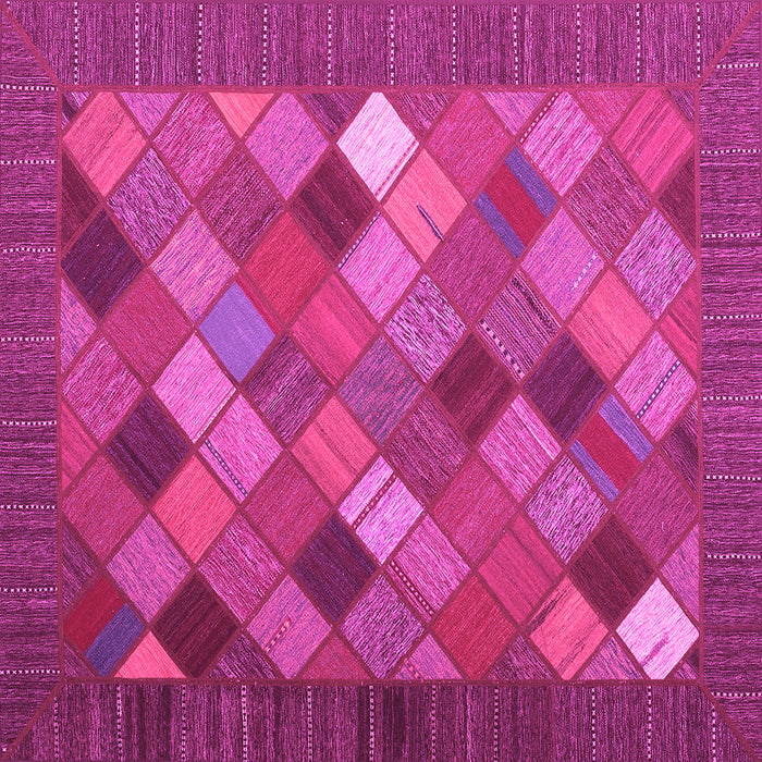 Square Abstract Pink Contemporary Rug, con2642pnk