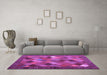 Machine Washable Abstract Purple Contemporary Area Rugs in a Living Room, wshcon2642pur