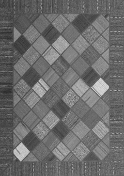 Abstract Gray Contemporary Rug, con2642gry