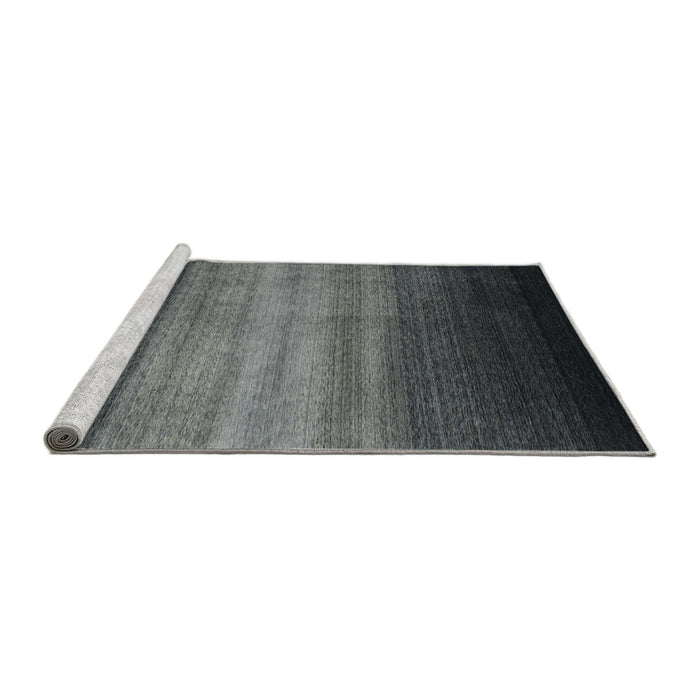 Serging Thickness of Machine Washable Contemporary Gunmetal Green Rug, wshcon2643