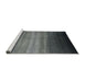 Serging Thickness of Machine Washable Contemporary Gunmetal Green Rug, wshcon2643