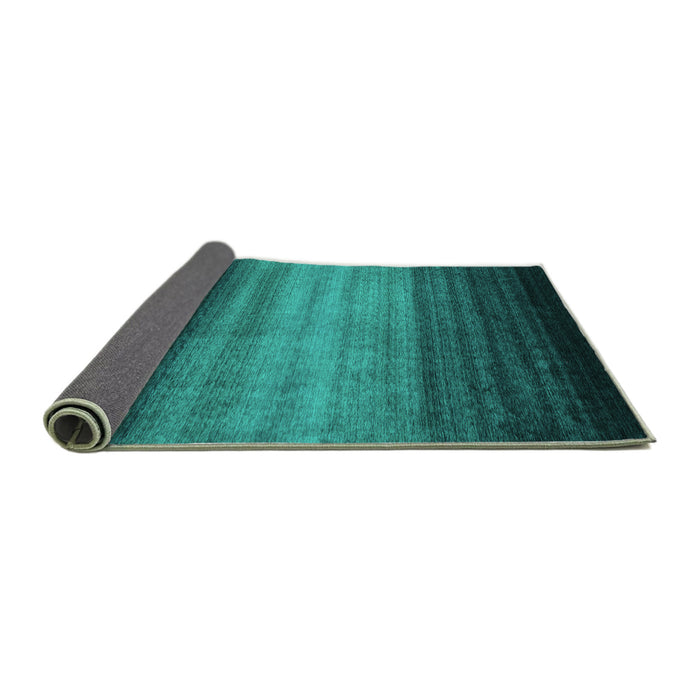 Sideview of Abstract Turquoise Contemporary Rug, con2643turq