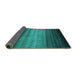 Sideview of Abstract Turquoise Contemporary Rug, con2643turq