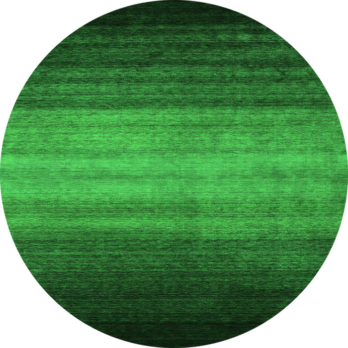 Square Abstract Green Contemporary Rug, con2643grn