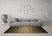 Machine Washable Abstract Brown Contemporary Rug in a Living Room,, wshcon2643brn