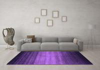 Machine Washable Abstract Purple Contemporary Rug, wshcon2643pur