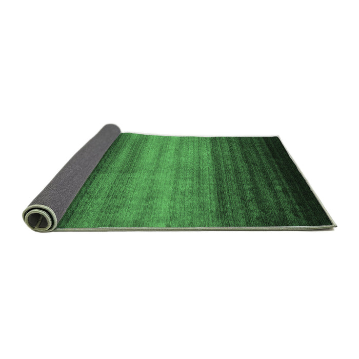 Sideview of Abstract Emerald Green Contemporary Rug, con2643emgrn