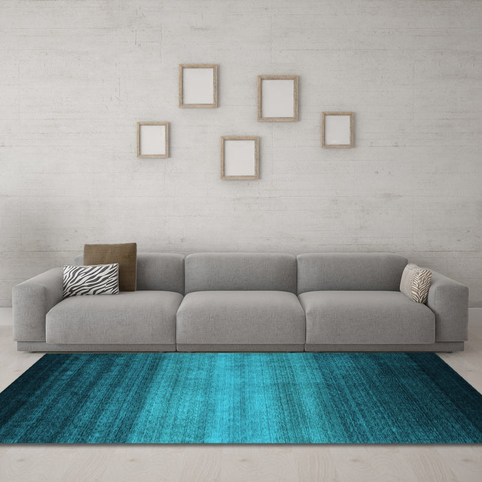 Machine Washable Abstract Light Blue Contemporary Rug in a Living Room, wshcon2643lblu
