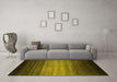 Machine Washable Abstract Yellow Contemporary Rug in a Living Room, wshcon2643yw