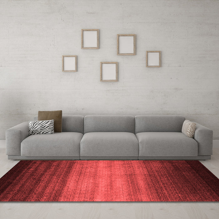 Contemporary Red Washable Rugs