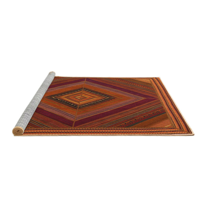 Serging Thickness of Machine Washable Contemporary Mahogany Brown Rug, wshcon2644