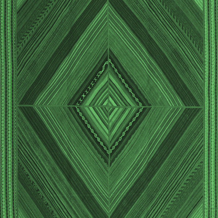 Machine Washable Abstract Emerald Green Contemporary Area Rugs, wshcon2644emgrn
