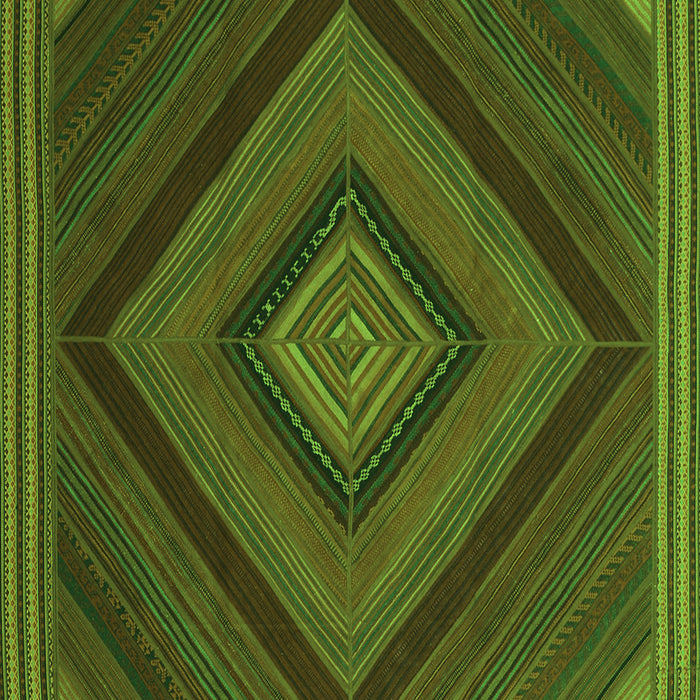 Serging Thickness of Machine Washable Abstract Green Contemporary Area Rugs, wshcon2644grn