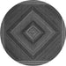 Square Abstract Gray Contemporary Rug, con2644gry