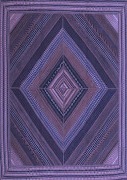 Abstract Blue Contemporary Rug, con2644blu