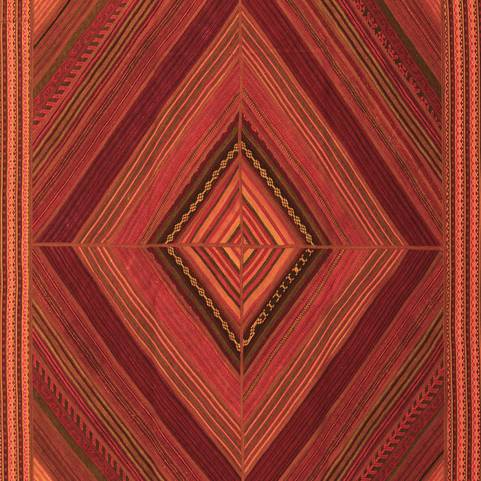 Abstract Orange Contemporary Rug, con2644org