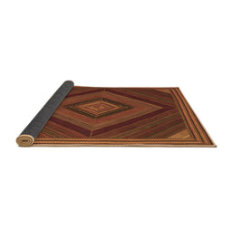 Sideview of Abstract Brown Contemporary Rug, con2644brn