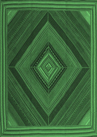 Abstract Emerald Green Contemporary Rug, con2644emgrn