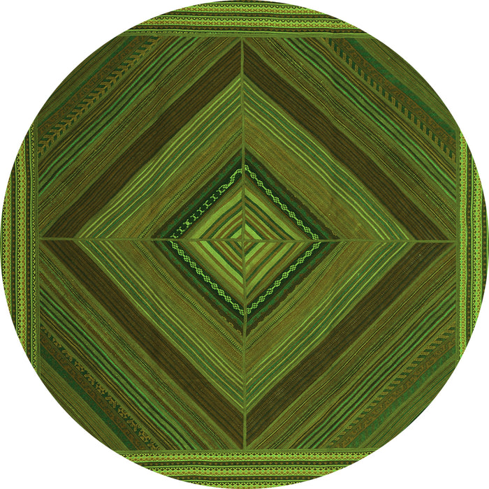 Machine Washable Abstract Green Contemporary Area Rugs, wshcon2644grn
