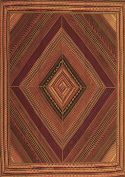 Abstract Brown Contemporary Rug, con2644brn