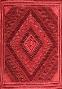 Abstract Red Contemporary Rug, con2644red