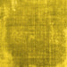 Square Machine Washable Abstract Yellow Contemporary Rug, wshcon2645yw