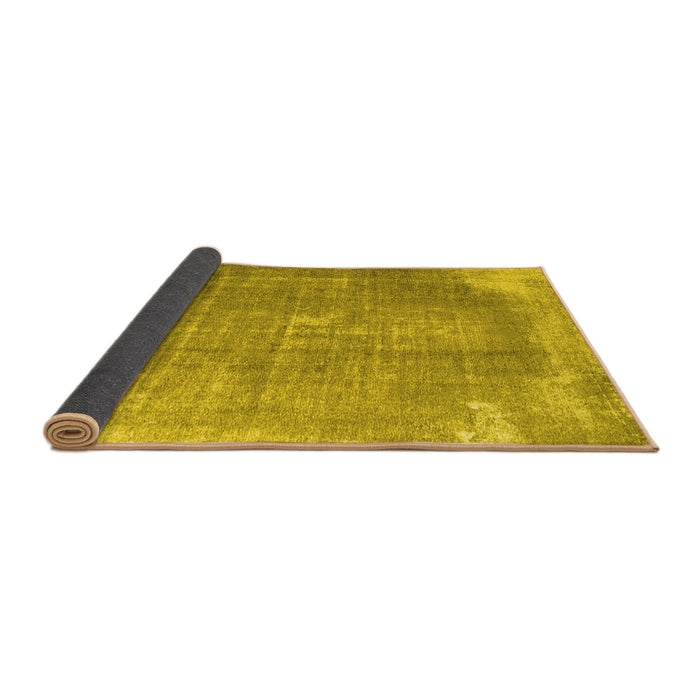Sideview of Abstract Yellow Contemporary Rug, con2645yw
